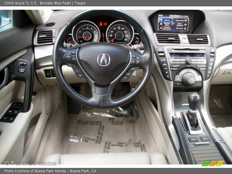 Borealis Blue Pearl / Taupe 2009 Acura TL 3.5