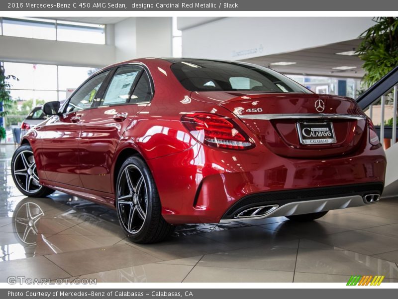 designo Cardinal Red Metallic / Black 2016 Mercedes-Benz C 450 AMG Sedan