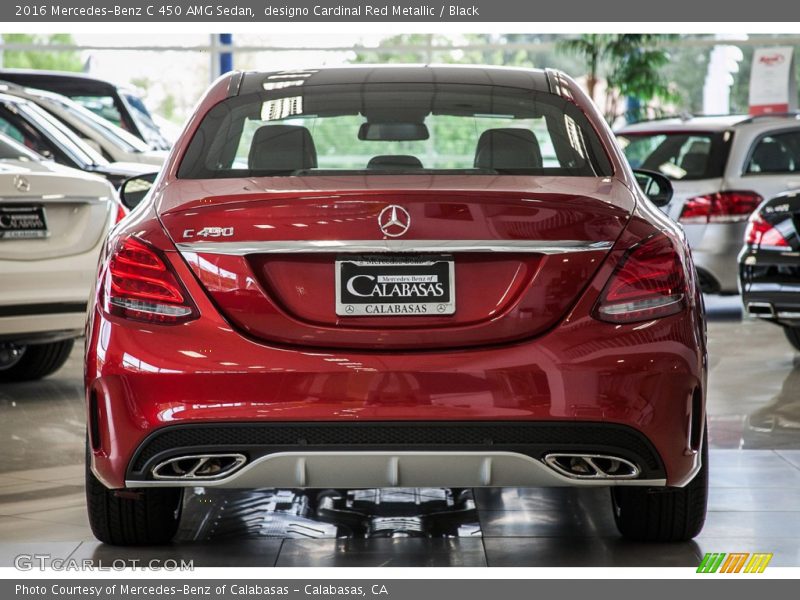 designo Cardinal Red Metallic / Black 2016 Mercedes-Benz C 450 AMG Sedan
