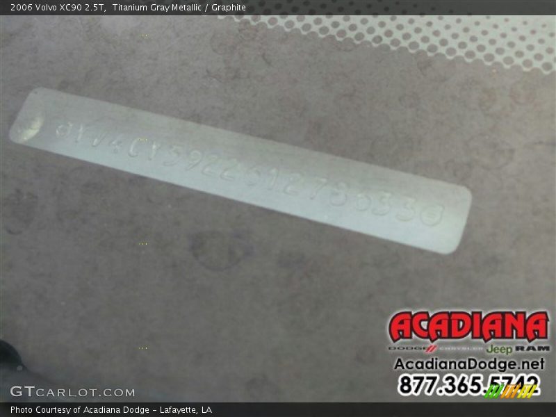 Titanium Gray Metallic / Graphite 2006 Volvo XC90 2.5T