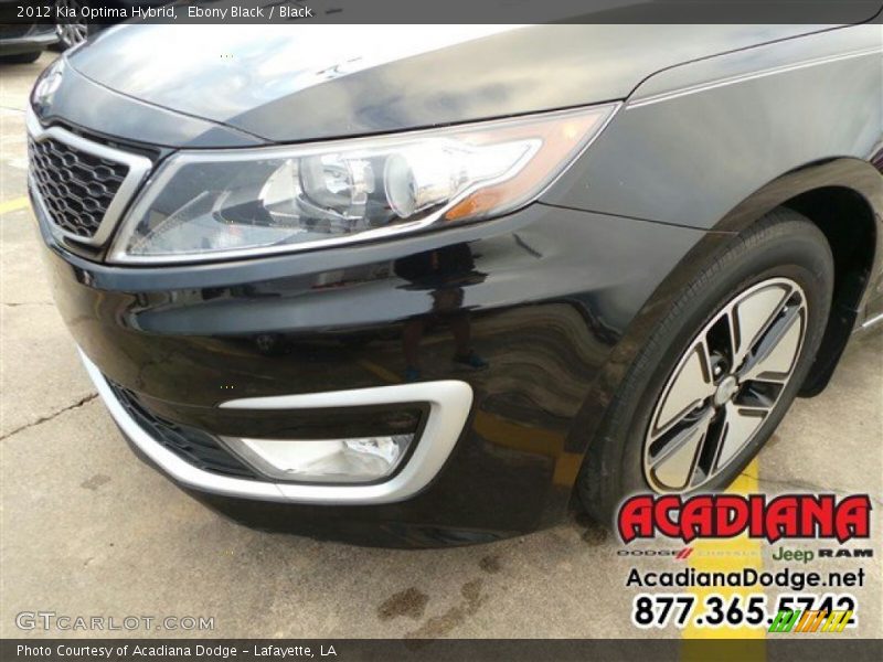 Ebony Black / Black 2012 Kia Optima Hybrid