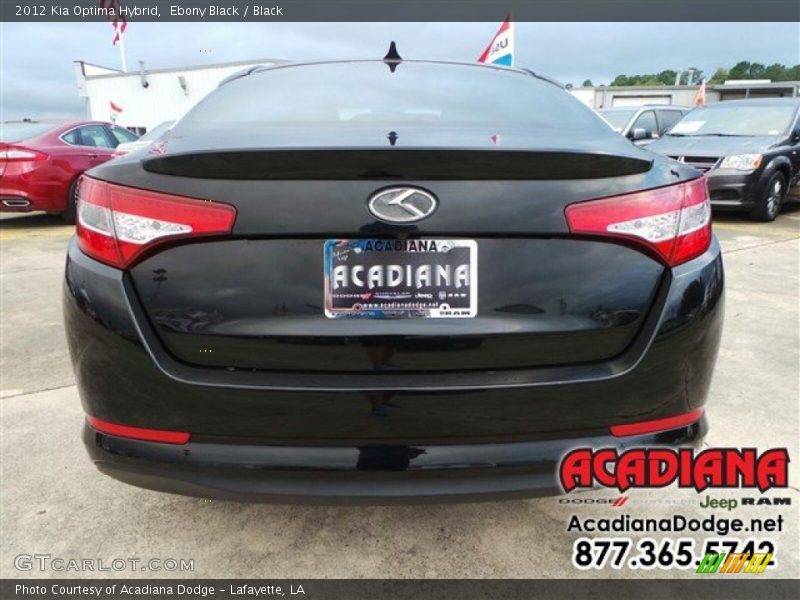 Ebony Black / Black 2012 Kia Optima Hybrid