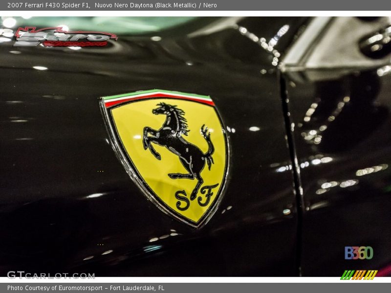 Nuovo Nero Daytona (Black Metallic) / Nero 2007 Ferrari F430 Spider F1