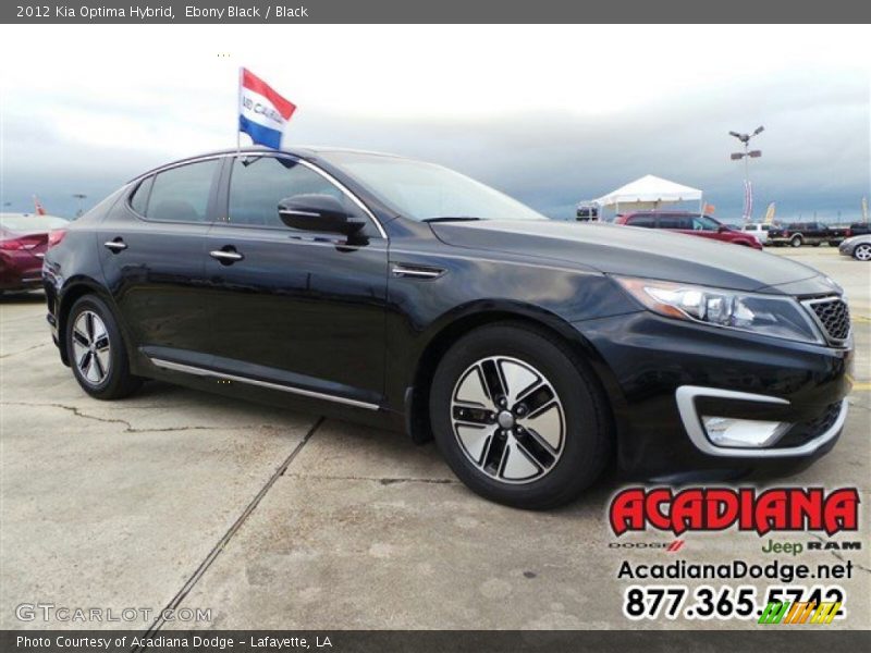Ebony Black / Black 2012 Kia Optima Hybrid