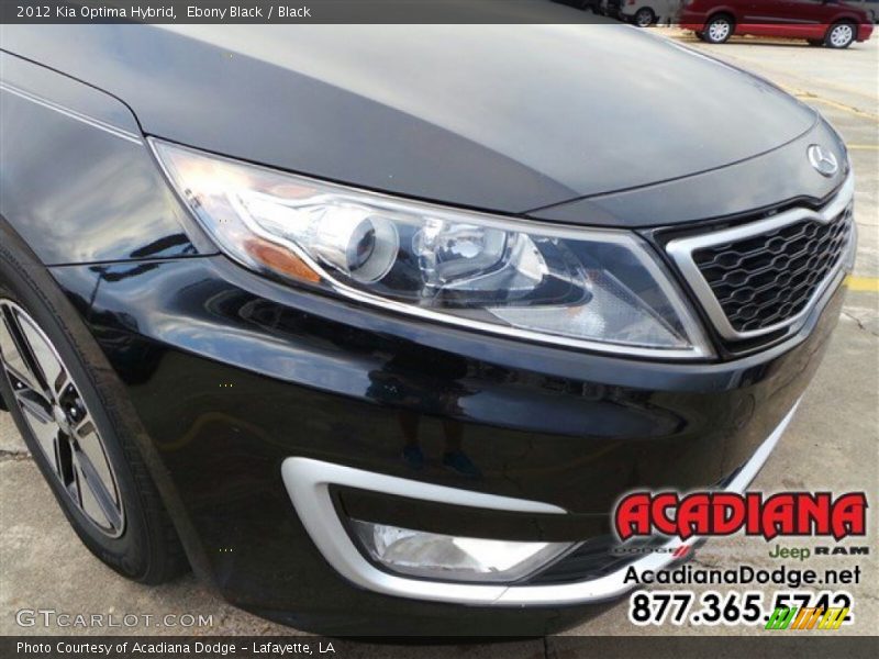 Ebony Black / Black 2012 Kia Optima Hybrid