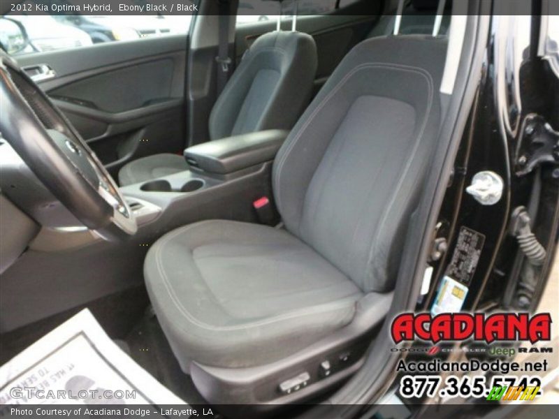 Ebony Black / Black 2012 Kia Optima Hybrid