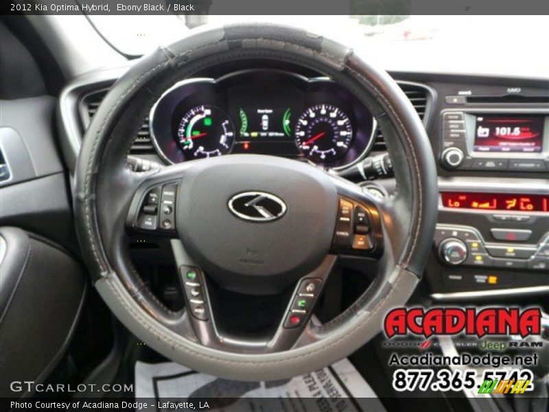 Ebony Black / Black 2012 Kia Optima Hybrid