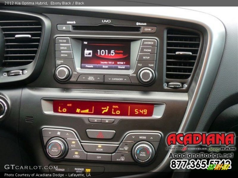 Ebony Black / Black 2012 Kia Optima Hybrid