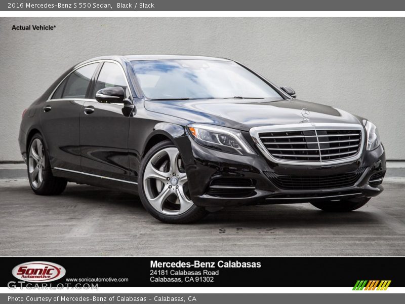 Black / Black 2016 Mercedes-Benz S 550 Sedan
