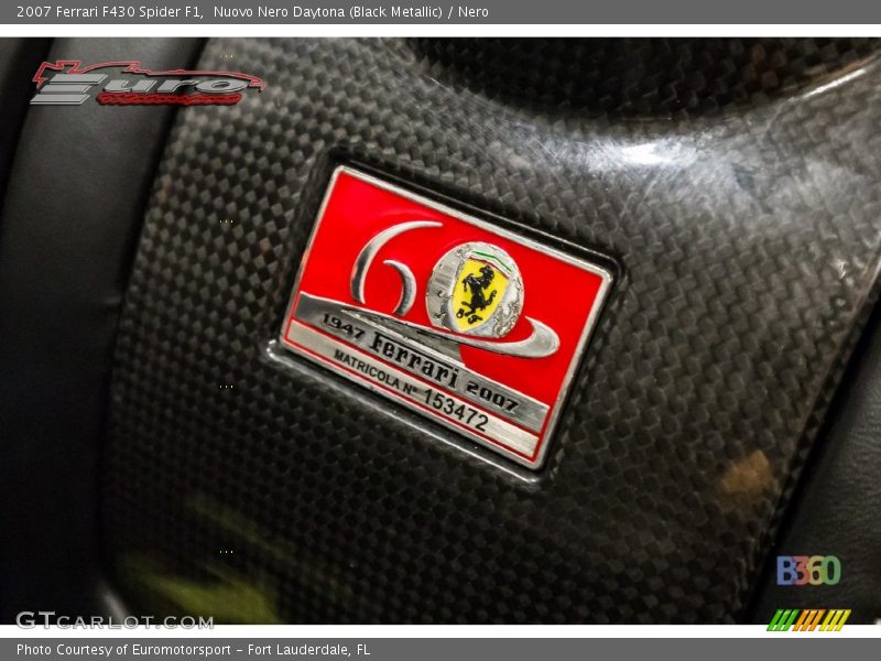 Nuovo Nero Daytona (Black Metallic) / Nero 2007 Ferrari F430 Spider F1