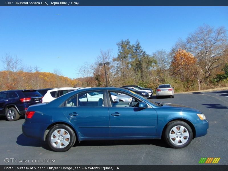 Aqua Blue / Gray 2007 Hyundai Sonata GLS