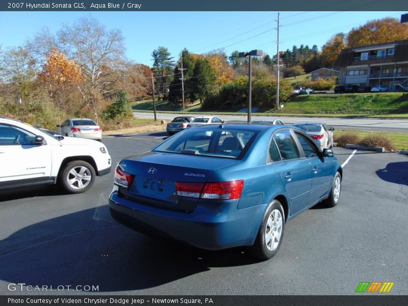 Aqua Blue / Gray 2007 Hyundai Sonata GLS