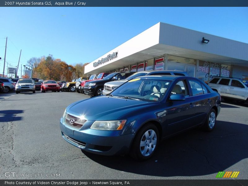 Aqua Blue / Gray 2007 Hyundai Sonata GLS