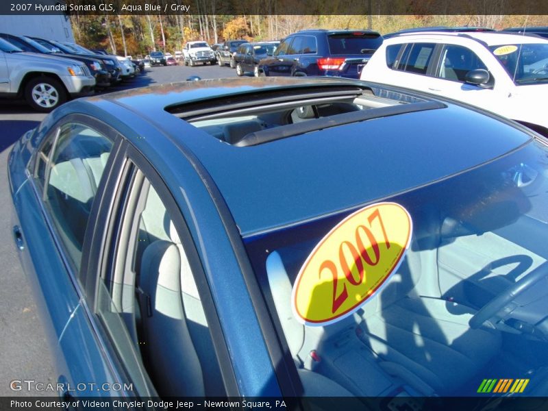 Aqua Blue / Gray 2007 Hyundai Sonata GLS