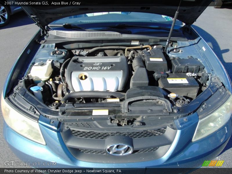 Aqua Blue / Gray 2007 Hyundai Sonata GLS