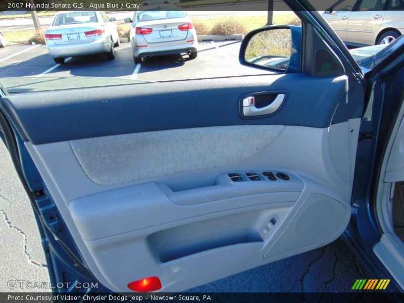 Aqua Blue / Gray 2007 Hyundai Sonata GLS