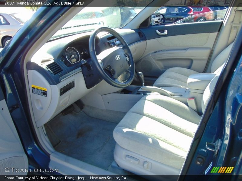 Aqua Blue / Gray 2007 Hyundai Sonata GLS