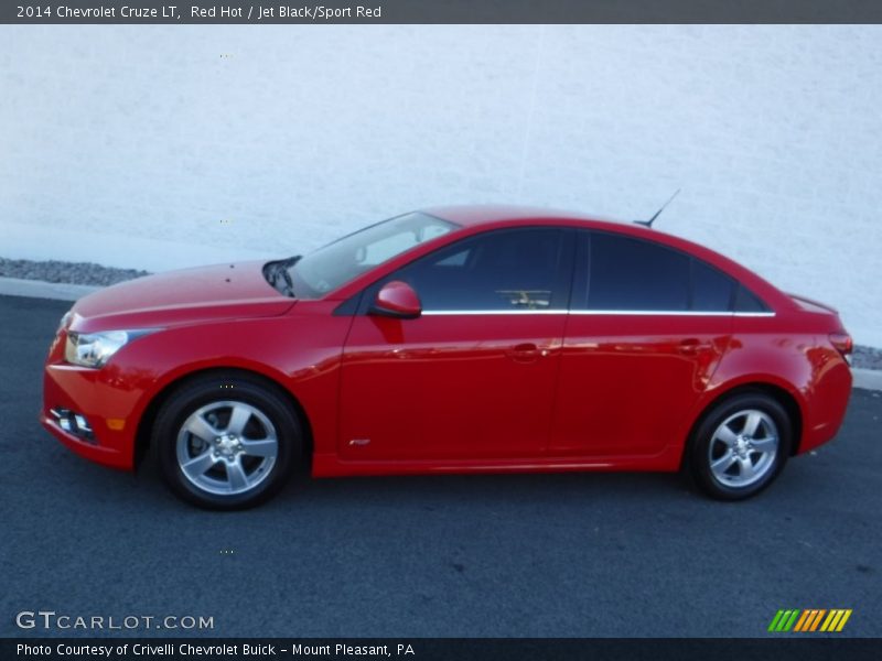 Red Hot / Jet Black/Sport Red 2014 Chevrolet Cruze LT