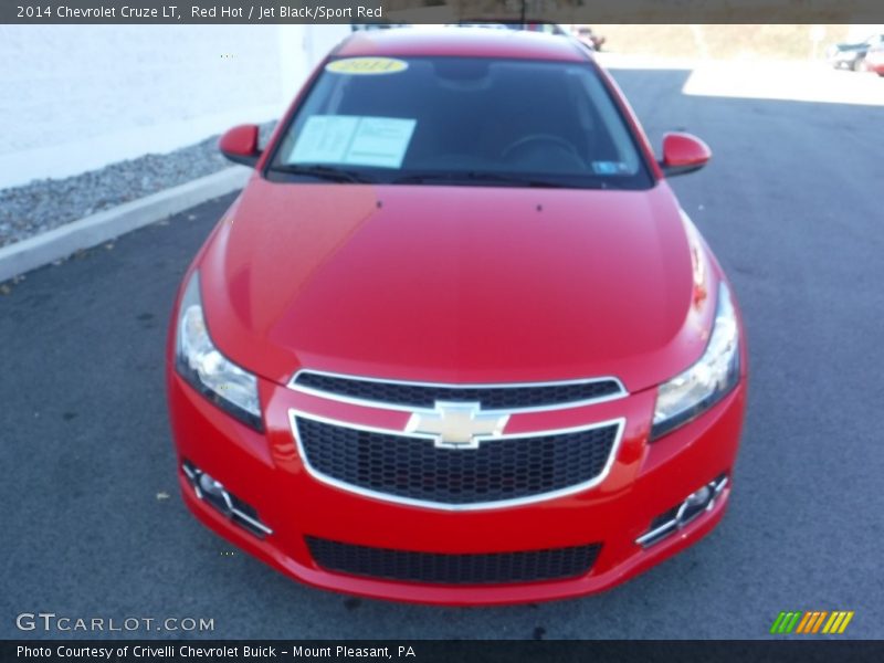 Red Hot / Jet Black/Sport Red 2014 Chevrolet Cruze LT