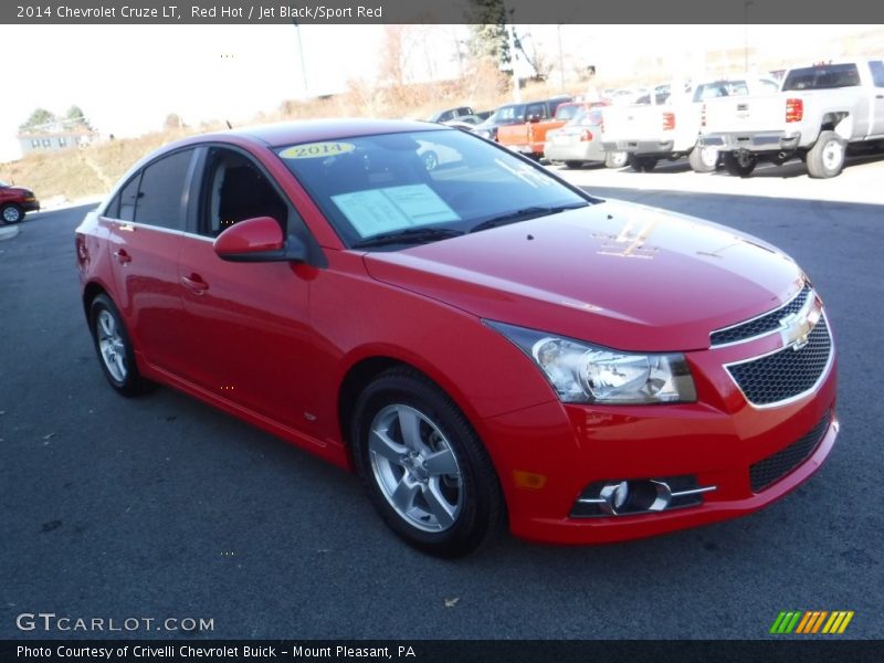 Red Hot / Jet Black/Sport Red 2014 Chevrolet Cruze LT