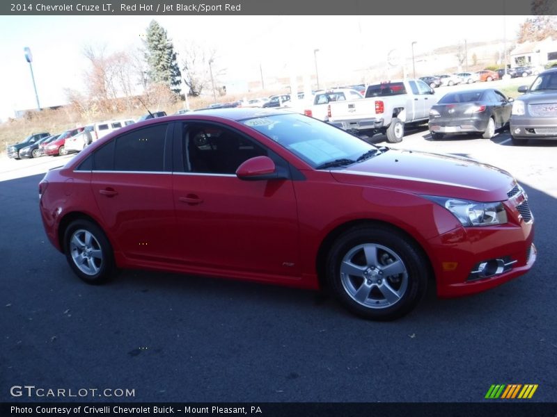 Red Hot / Jet Black/Sport Red 2014 Chevrolet Cruze LT