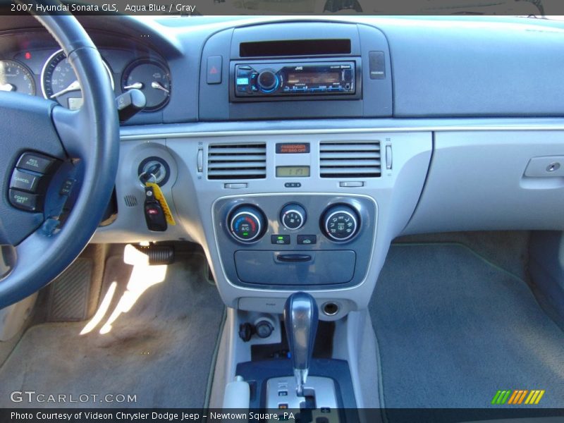 Aqua Blue / Gray 2007 Hyundai Sonata GLS