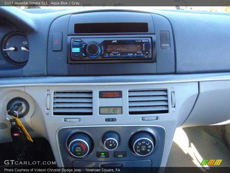 Aqua Blue / Gray 2007 Hyundai Sonata GLS