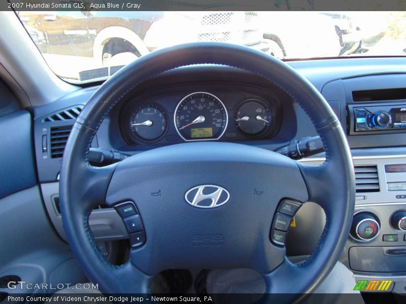 Aqua Blue / Gray 2007 Hyundai Sonata GLS