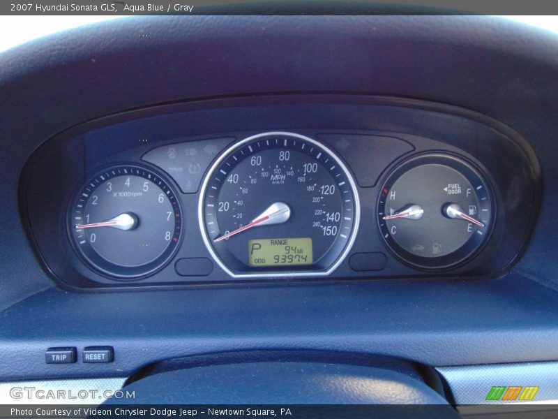 Aqua Blue / Gray 2007 Hyundai Sonata GLS