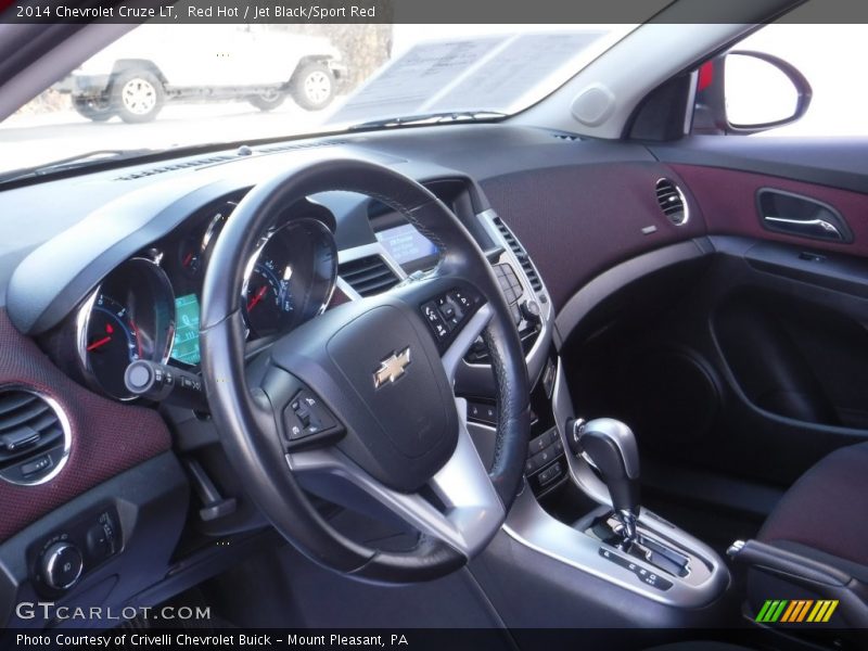 Red Hot / Jet Black/Sport Red 2014 Chevrolet Cruze LT