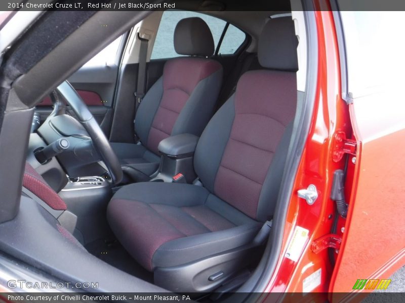 Red Hot / Jet Black/Sport Red 2014 Chevrolet Cruze LT