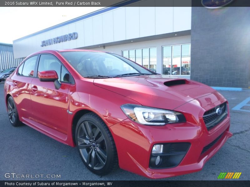 Pure Red / Carbon Black 2016 Subaru WRX Limited