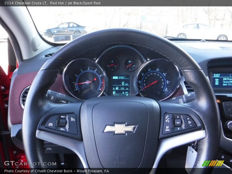 Red Hot / Jet Black/Sport Red 2014 Chevrolet Cruze LT