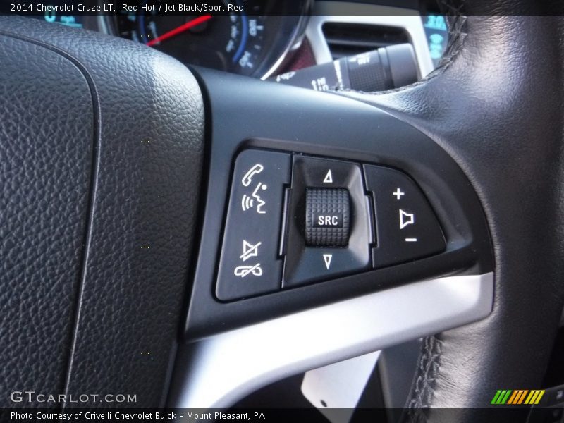 Red Hot / Jet Black/Sport Red 2014 Chevrolet Cruze LT
