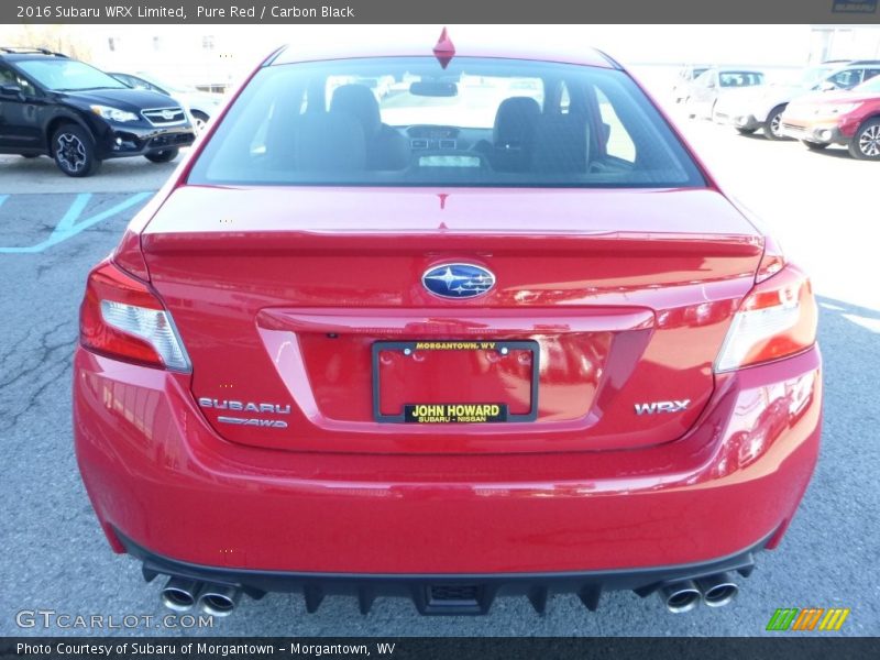 Pure Red / Carbon Black 2016 Subaru WRX Limited