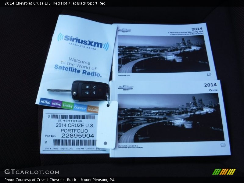 Red Hot / Jet Black/Sport Red 2014 Chevrolet Cruze LT