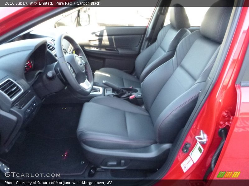 Front Seat of 2016 WRX Limited