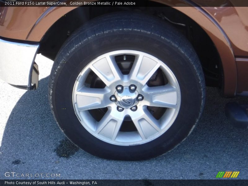 Golden Bronze Metallic / Pale Adobe 2011 Ford F150 Lariat SuperCrew