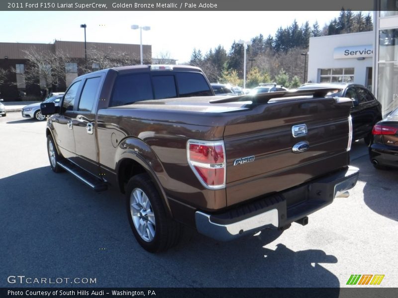Golden Bronze Metallic / Pale Adobe 2011 Ford F150 Lariat SuperCrew