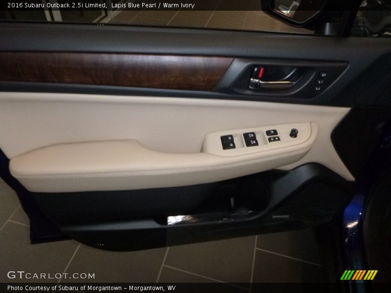 Lapis Blue Pearl / Warm Ivory 2016 Subaru Outback 2.5i Limited