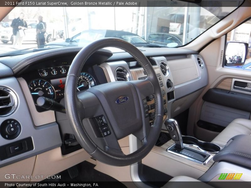Golden Bronze Metallic / Pale Adobe 2011 Ford F150 Lariat SuperCrew