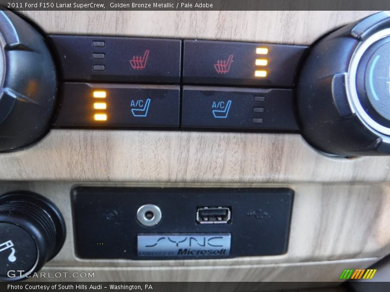 Golden Bronze Metallic / Pale Adobe 2011 Ford F150 Lariat SuperCrew