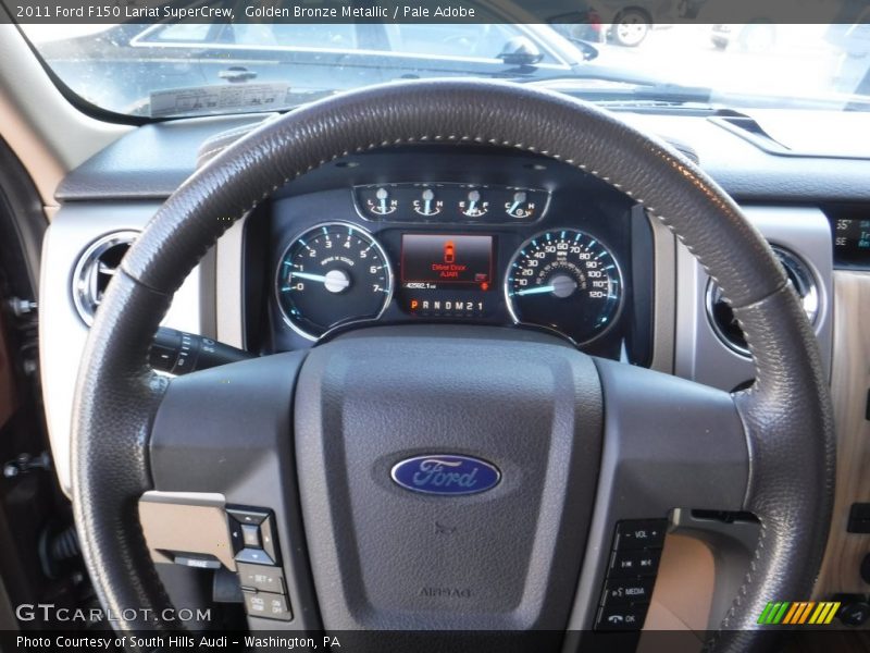 Golden Bronze Metallic / Pale Adobe 2011 Ford F150 Lariat SuperCrew