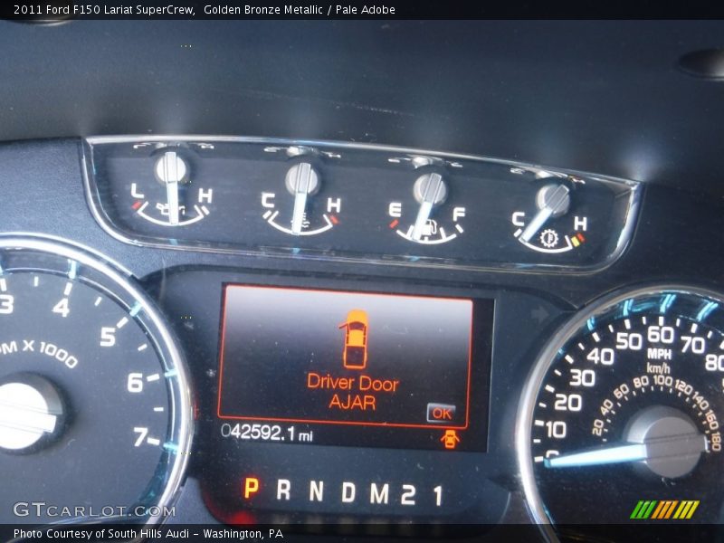 Golden Bronze Metallic / Pale Adobe 2011 Ford F150 Lariat SuperCrew