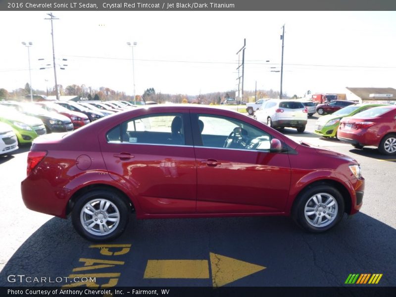 Crystal Red Tintcoat / Jet Black/Dark Titanium 2016 Chevrolet Sonic LT Sedan