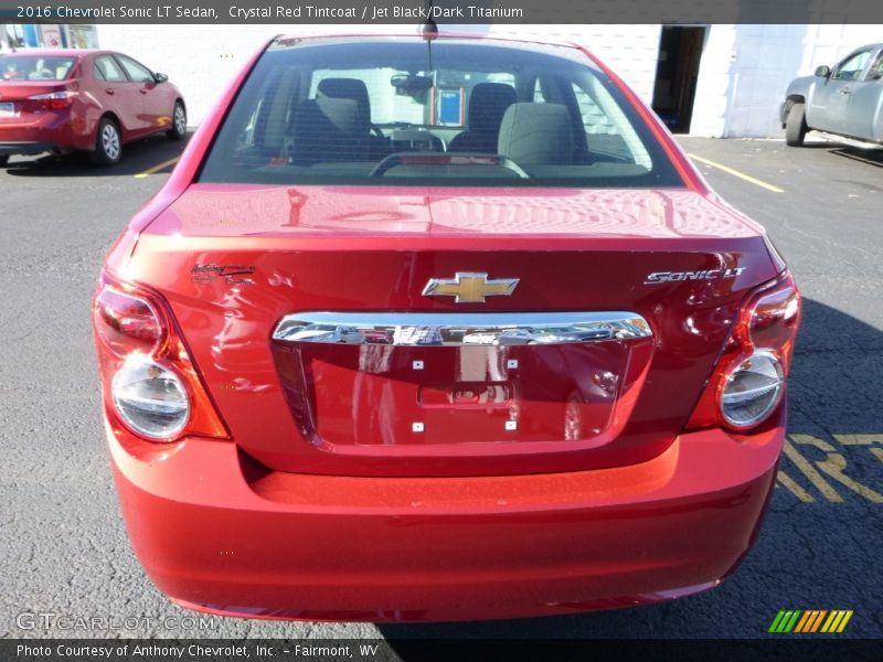 Crystal Red Tintcoat / Jet Black/Dark Titanium 2016 Chevrolet Sonic LT Sedan