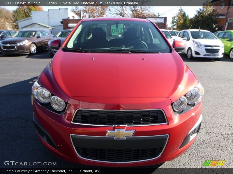 Crystal Red Tintcoat / Jet Black/Dark Titanium 2016 Chevrolet Sonic LT Sedan
