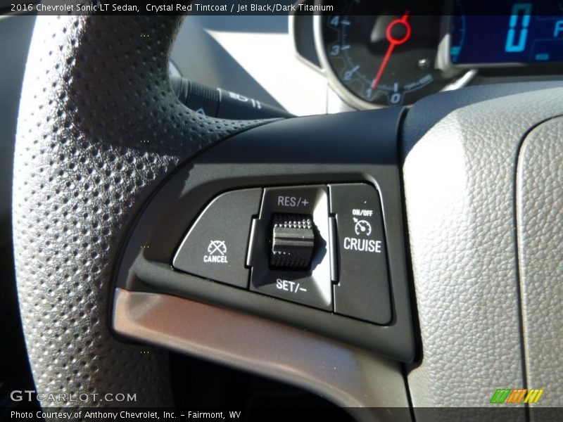 Crystal Red Tintcoat / Jet Black/Dark Titanium 2016 Chevrolet Sonic LT Sedan