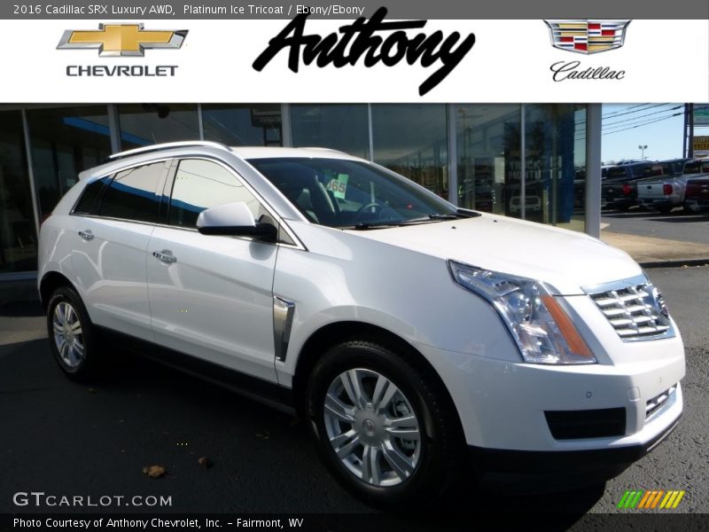 Platinum Ice Tricoat / Ebony/Ebony 2016 Cadillac SRX Luxury AWD