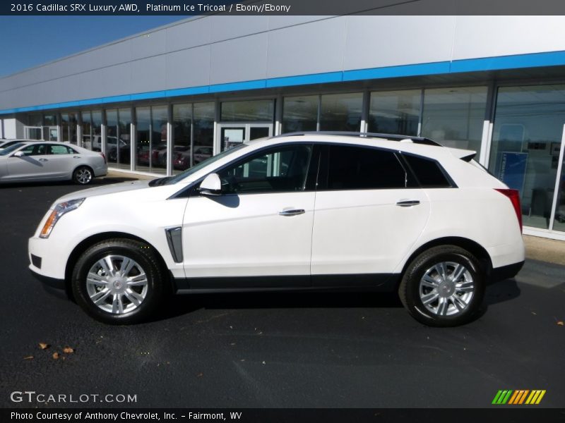 Platinum Ice Tricoat / Ebony/Ebony 2016 Cadillac SRX Luxury AWD
